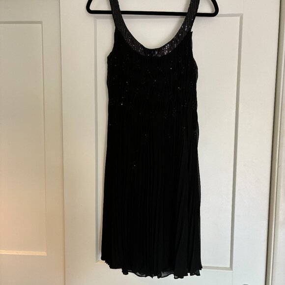 Black Semi-Sequined Simply Silk Cocktail Dress - Picture 2 of 3
